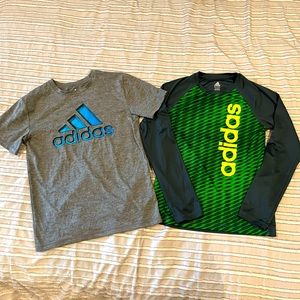 ADIDAS Boys Size Med (10/12) Short and Long Sleeve Tops Pair